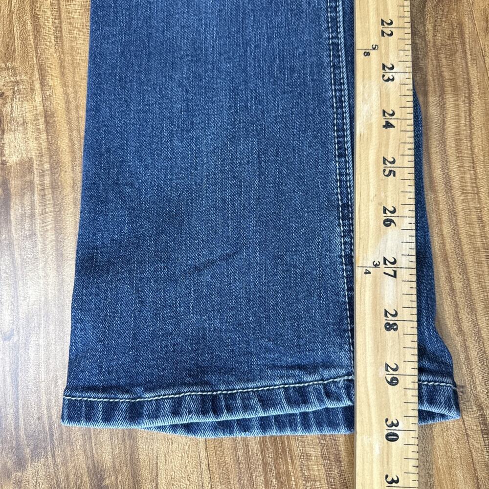 Earl Jean Womens Size 8 Slim Boot Cut Jeans Embellished Flap Pockets Stretch - Picture 6 of 8